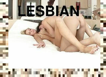 Two Slim Teen Model Having Romantic Lesbian Sex