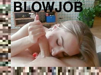 blowjob-seks-dengan-mengisap-penis, penis-besar, sudut-pandang, sperma, penis