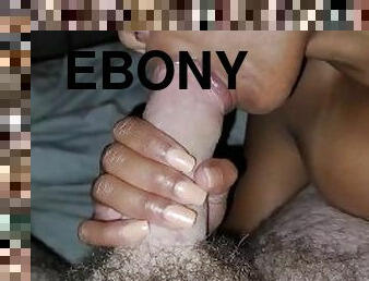 Ebony MILF sucks on her BWC