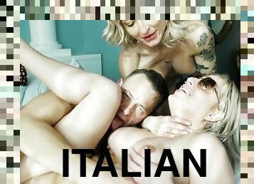 storatuttar, doggy-style, brudar, gigantisk-kuk, tonåring, creampie, trekant, sprut, italiensk, kuk