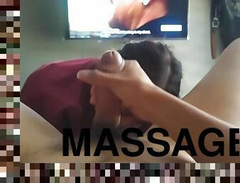 Dildo Massage With Blowjob