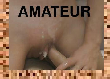 gigantisk, masturbation, fitta-pussy, amatör, cumshot, hemmagjord, avrunkning, par, juckande, pov