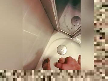 I love pee in the shower, can see the feet  ( volume up )