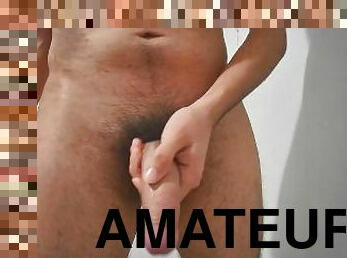 poilue, masturbation, amateur, ejaculation-sur-le-corps, énorme-bite, gay, maison, ejaculation, solo, uniformes