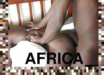African twink blows uncut cock before barebacked
