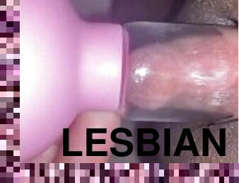 clito, énorme, orgasme, amateur, ébène, lesbienne, ados, jouet, hardcore, black