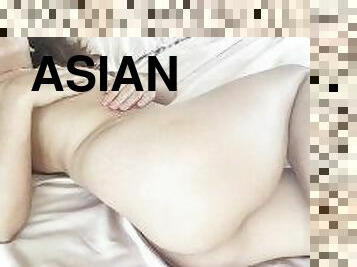 asiatisk, klit, onani, orgasme, amatør, anal, legetøj, liderlig, solo, lille-tiny