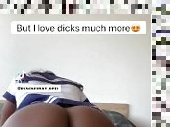 Black TikTok Girl Rides dick after makeing Videos