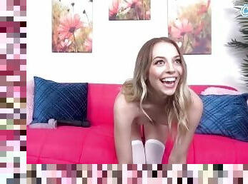 Camsoda - Blonde Teen has wild masturbation on couch