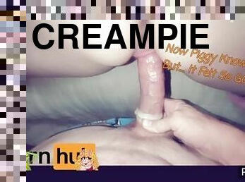 posisi-seks-doggy-style, amatir, creampie-ejakulasi-di-dalam-vagina-atau-anus-dan-keluarnya-tetesan-sperma, gemuk, normal, bokong, putih, tato