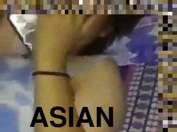 asiatisk, masturbation, fitta-pussy