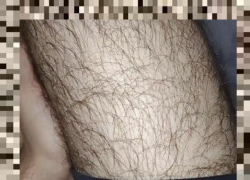super close up into my hairy leg