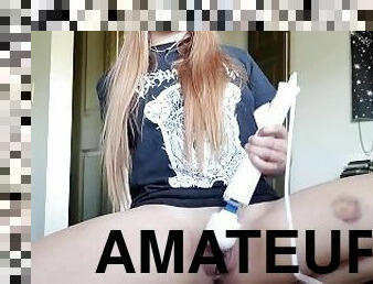 masturbation, orgasm, fitta-pussy, amatör, tonåring, leksak, petit, ensam, vått