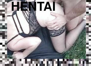 tūpļa, nobrieduša, māte, hentai