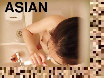 asian, mandi, berambut, amateur, orang-jepun, cam, perisik, voyeur, mandi-shower, yang-tidak-bersalah