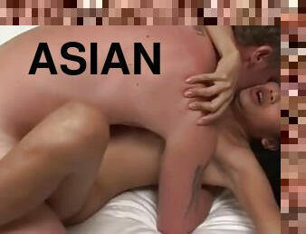 asiatisk, storatuttar, hårig, fitta-pussy, smal, brudar, avsugning, cumshot, japansk, slyna