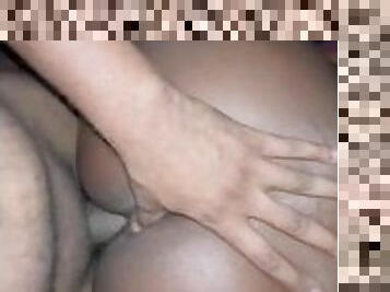 Cumming on ebony ass