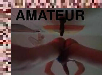 amatör, cumshot, leksak, gay, hemmagjord, ritt, dildo, ensam, twink