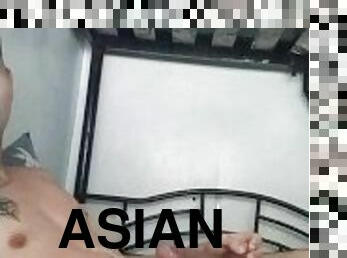 asiatisk, masturbation, gay, sprut, ensam, verklighet