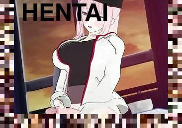 masturbaatio, amatööri, anime, hentai, soolo