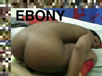 Cock Hungry Ebony Loves Riding Big White Dicks