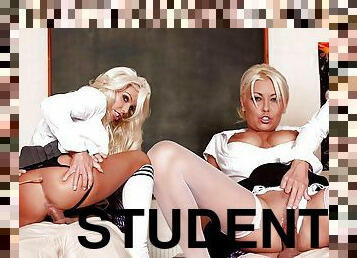 Hot Blonde Students Taking Teachers Cock Deep Inside Their Wet Pussies -WHORNY FILMS