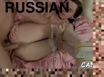 Divine russian brunette young Delphina fucked so rude