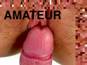 masturbation, orgasm, fitta-pussy, kvinnligt-sprut, amatör, creampie, pov, sprut, knullande, close-up