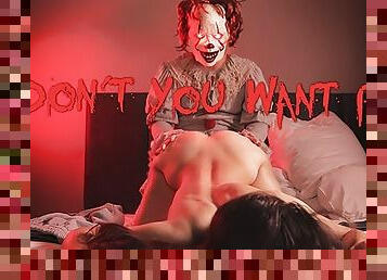 Horny clown Pennywise fucks and crempies your hot girlfriend Diana Daniels - Halloween Special