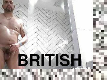 Chubby British uncut dilf pisses in the shower as you watch PREVIEW