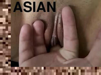 asiatisk, masturbation, orgasm, fitta-pussy, amatör, brudar, blandade-raser, tonåring, pov, kåt