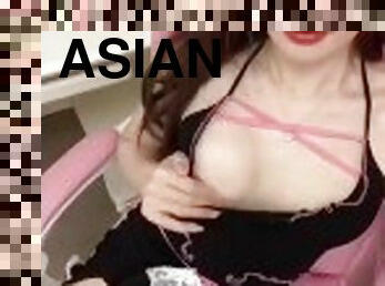 asiatic, masturbare-masturbation, travestit, bulangiu, masturbare, tailandeza, solo, filipineza