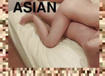 Sex with a petite Asian slut and Cum on Pussy - Asian Amateur