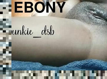 POV of an ebony babe pussy