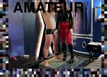 amateur, hardcore, branlette, bdsm, couple, blonde, fétiche, latex, hôtel, domination