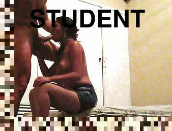 Leaked - Latina Student Sucking Teacher's Dick In Dorm Room