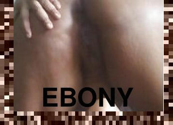 Ebony Slut Shows Off Her Holes