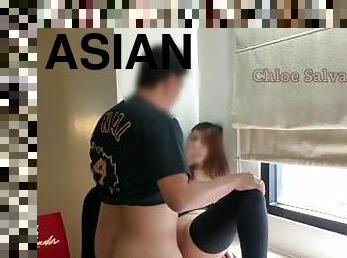Sexy Pinay gets fucked by the window side then gets cummed.