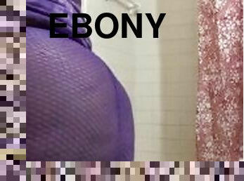 Ebony big ass in fishnets