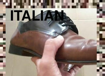 pieds, point-de-vue, italien, fétiche, cuir