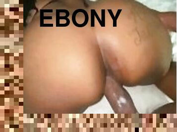 Slim Thick Ebony Bouncing on Big Dick