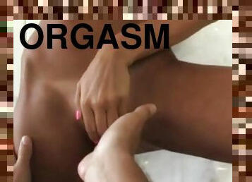 röv, orgasm, fitta-pussy, brudar, porrstjärna, fingerknull, blond, rumpa-butt
