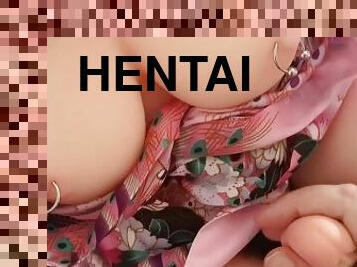 Futanari sex doll gets a handjob