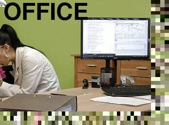 LOAN4K. 18-Year-Old office worker gets new experience having..