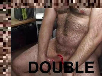 Double Cum...Jerk Off w/ Cock & Ball Ring