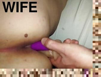 Housewife DP with Huge Dildo