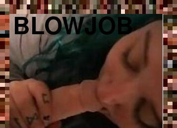 BBW gives blowjob