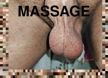 gay, massage, perfekt, ensam, bollar, kuk