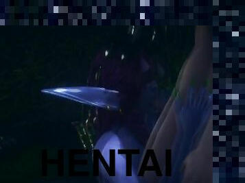 orgasme, offentlig, blowjob, cumshot, tenåring, hardcore, anime, hentai, 3d