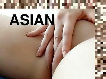 asiatisk, masturbation, fitta-pussy, student, amatör, brudar, creampie, trekant, sprut, tight